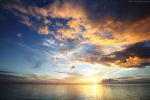 Tahiti - Coucher de soleil sur le lagon